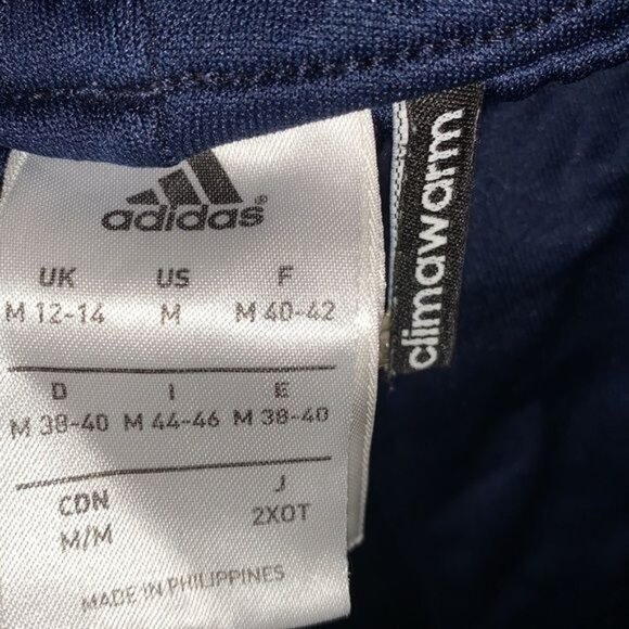Adidas Navy & White ClimaWarm Track Pants M - Picture 3 of 13
